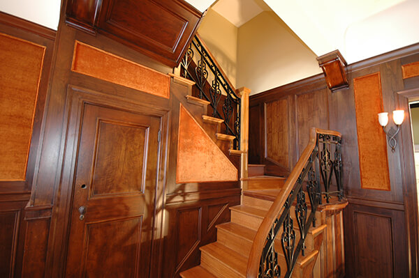Custom Cabinet and stairwell made of wood
