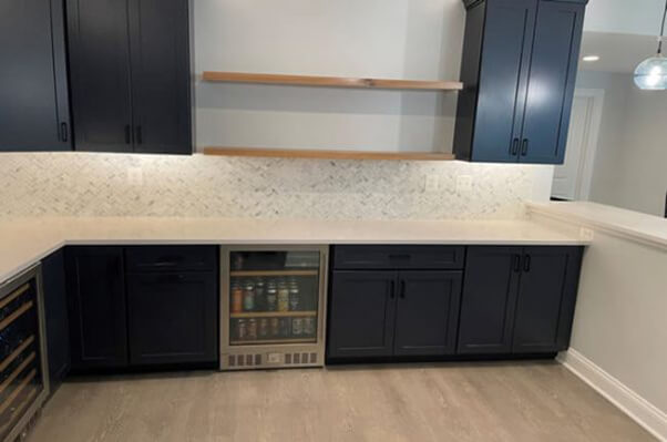Basement countertop and cabinets