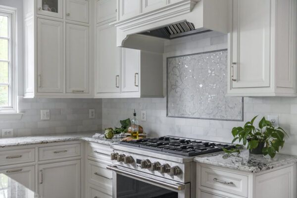 White kitchen remodel project